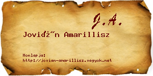 Jovián Amarillisz névjegykártya